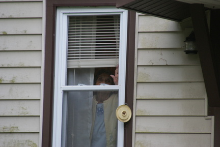 Grandma waving goodbye